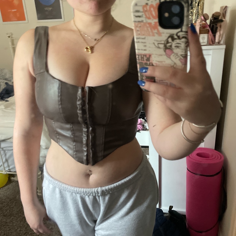 Princess Polly brown corset top